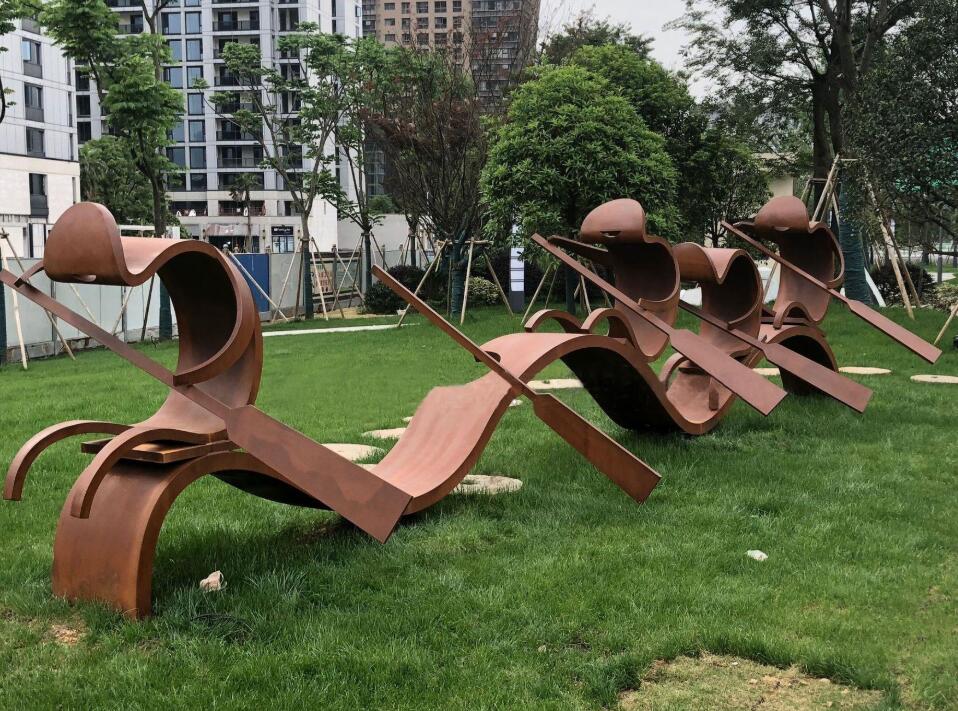 延平锈钢板造型